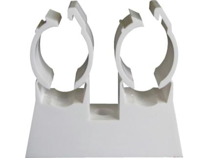 Abraçadeiras Tub-Ring Duplas Brancas 20Mm para Caixa de Tubos Multicamadas 50 ING FIXATIONS A315230