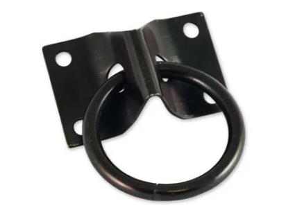 Placa 70x45mm Com Aro Em Aço Zincado Preto Ø7mm Uc1 Chapuis