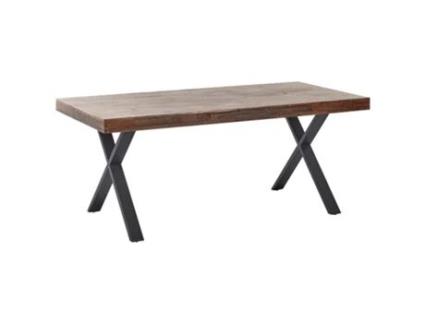Mesa De Jantar Beliani Clifton De Pinho Madeira Escura 90x180x75