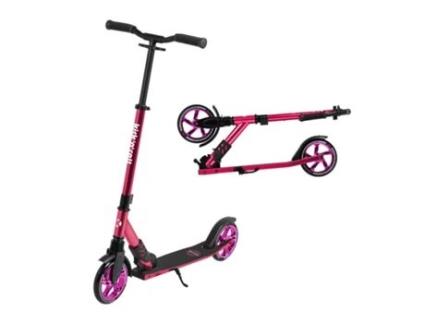 Leogreen Scooters Dobráveis, Dobráveis ??e Ajustáveis ??em Altura, Até 100 Kg, Rodas Pu De 180 Mm, Scooter De Alumínio Estável Com Suporte, Rosa