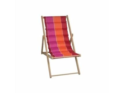 Ligstoel JARDIN PRIVE Vermelho Riscas 106 x 55 x 95 cm