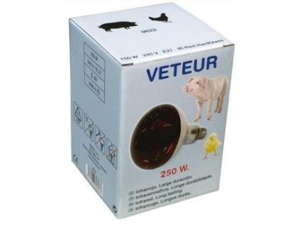 Lampada Veteur Infra. 250W Vermelha