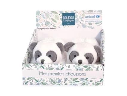 Chinelos DOUDOU & COMPAGNIE Guizo Unicef Panda Branco (0/6 meses)