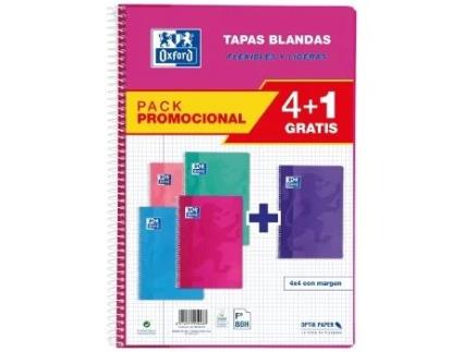 Livro Pack 41 Cuaderno Espiral Fº 80h 90g. Cuad.4x4 C/m Colores Tendencia Tapa Blanda De Desconocido (espanhol)