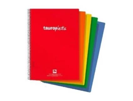 Livro Paq/8 Cuaderno Espiral Fº 80h 90g Cuadrícula 5x5 C/m Tauroplastic Tapa Pp Colores Surtidos De Desconocido (espanhol)