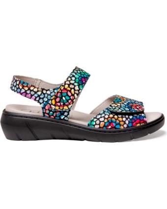 Sandálias de Mulher MARCA INEXISTENTE PUCHE - SANDALIA VELCRO MOSAICO NEGRO