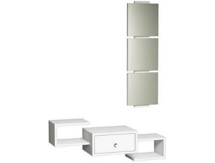 Prateleiras  Dorado (Cartão revestido a melamina, PVC - 100 x 30 x 19 cm - Branco)