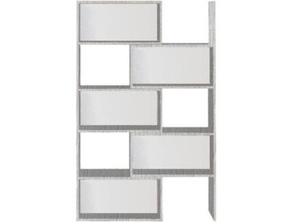 Estante  Moderno (Melamina - Castanho e Preto - 145x34x120 cm)