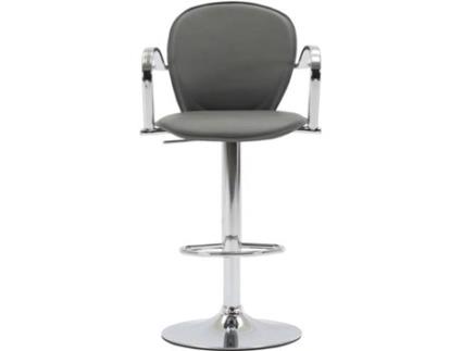 Banco de Bar  249703 (Cinzento - 49 x 53 x 108.5 cm - Couro Artificial)