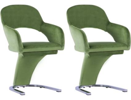 Cadeira  287776 (Verde - 56 x 58 x 90 cm - Veludo )