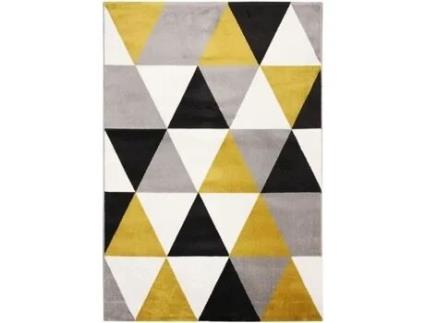 Tapete De Sala The Deco Factory Tao Scandi Amarelo Polipropileno Multicor (150x200cm)