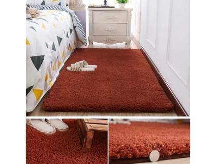 Tapete LUUCOZK Carpetes Quarto Castanho (200x400cm)