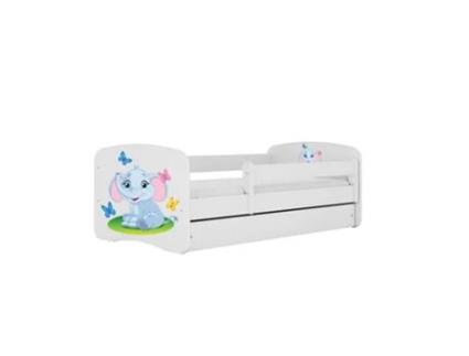 Cama 140 X 70 Cm Kocot Kids Com Gaveta E Colchão Babydreams Baby Elephant White