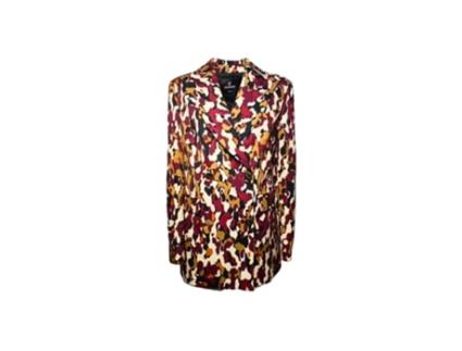 Blazer Fantasia De Mulher Cristina Effe Giacca Doppio Petto Camouflage Poliéster Multicor (46)