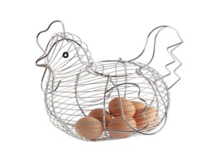 Porta Ovos Diercosy Em Forma De Galinha Metal Cromado Design Tradicional