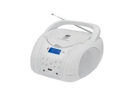 Akai. Leitor De Cd Estéreo Portátil Com Rádio Fm Branco