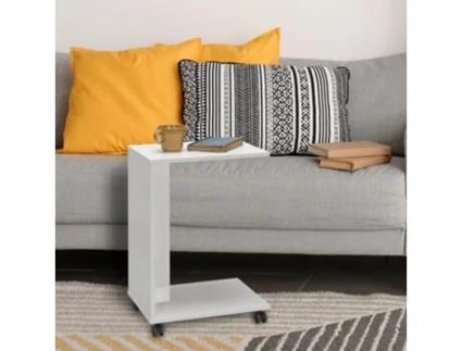 Mesa Lateral Volare Branco 35x65x45cm Design Moderno Leve Me Contigo
