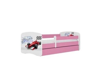 Cama 180 X 80 Cm Kocot Kids Com Gaveta E Colchão Babydreams Formula Pink