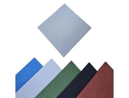 Ladrilho De Borracha Pack 20 50x50x20mm Gym Em Casa Pavimentos Arquiservi (cinza)