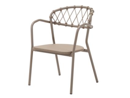 Cadeira Externa Well Home Esso Capuchino Em Alumínio Leve Wellhome