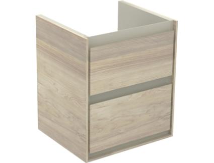 Móvel De Toucador Ideal Standard Connect Air, 430 Mm, 2 Extensões, E1608, Cor Decoração Pinho Claro / Marrom Mate