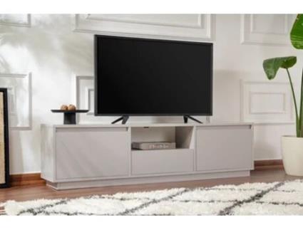 Móvel De Tv Vanguard 160x42x29,5 Cm Design Moderno Cinzento Leva Me Contigo