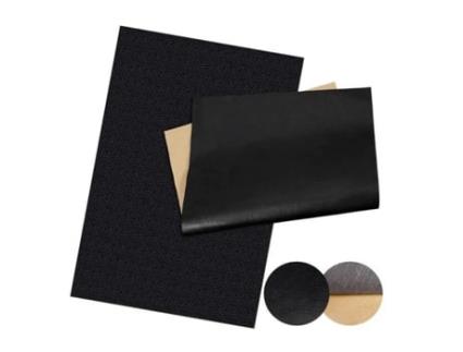 Adesivo de couro sintético de 2 peças, remendo de couro autoadesivo de 20 x 30 cm, remendo de reparo de couro, remendo de reparo de couro autoadesivo, preto
