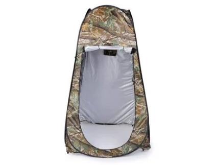 Tenda De Acampamento Dobrável Portátil Impermeável Para Chuveiro De Praia Camuflagem Com Bolsa Ao Ar Livre 110 X 110 X 195 Cm Leshp