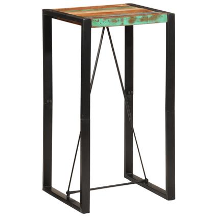 vidaXL Mesa de bar 60x55x110 cm madeira recuperada maciça