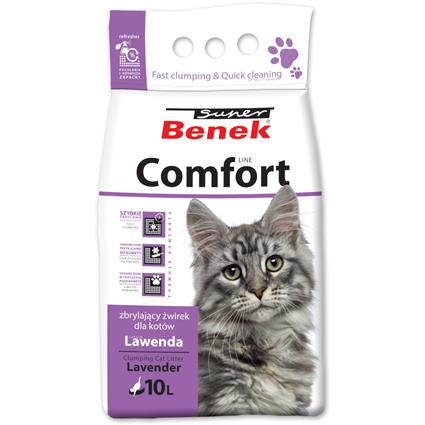 Super Benek Comfort Lavender areia para gatos - Pack económico: 2 x 10 L