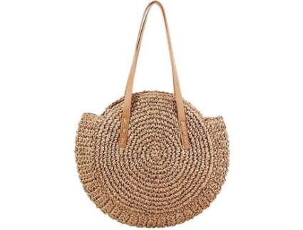 Bolsa De Praia Umiwe Café Light Palha 40x43cm Mulher