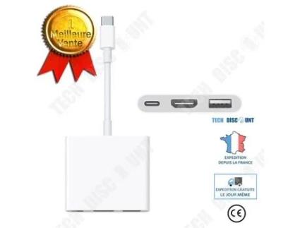 Adaptador Multi Port Td 3 Em 1 Hdmi Usb C Av Compacto