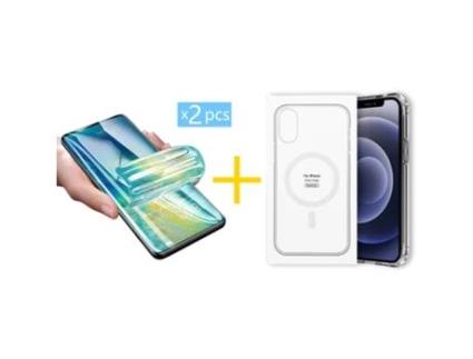 Conjunto De Películas De Ecrã Magsafe Para Iphone 16 Pro Gandy Hidrogel Transparente (2un)