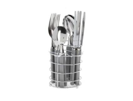 Well Home Conjunto De 17 Talheres Em Suporte Aço Inoxidável Wellhome