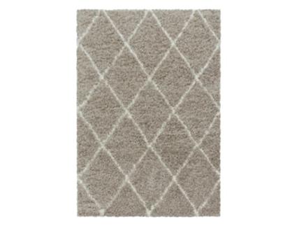 Tapete Morhane Alvor Shaggy Pilha Alta Polypropeen Bege (240x340cm)