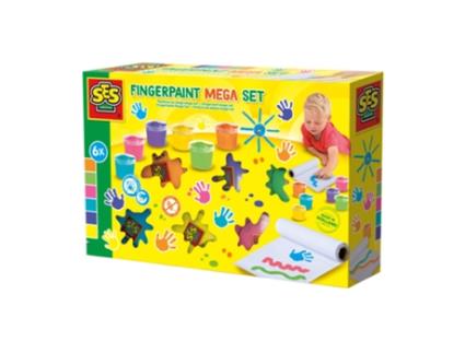 Pintar Com Dedos Mega Set 6 Cores X 110ml Ses Colorir E Pintar 00393