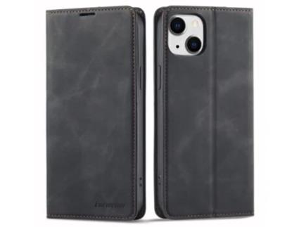 Capa Quedas Para Iphone 14 Forwenw Pele Sintética Preto