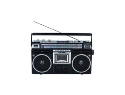 Rádio De Cassetes Queens Stereo Fm/am Bluetooth 5.0 20w Multifunções Preto Marlone