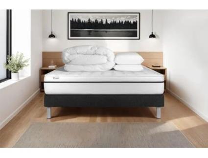 Estrado Completo Ripas Vital Vitalit Espuma Com Memória Preto (140x200)