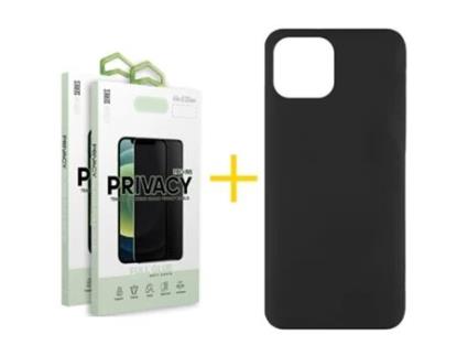 Conjunto De Películas De Ecrã Para Iphone 16 Plus Gandy Preto (2un)
