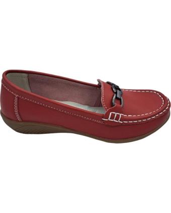 Sapatos de Mulher CALZADOMANIA MOCASIN MUJER PIEL ROJO