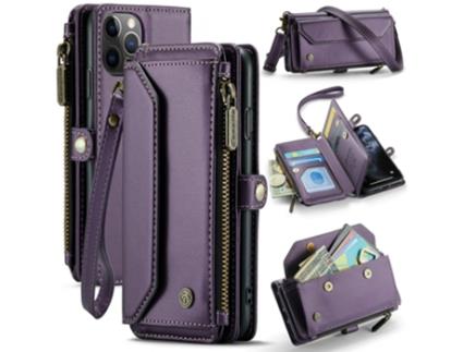 Capa Para Iphone 11 Pro Caseme Pele Sintética Roxo