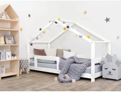 Cabine de Criança Lucky Madeira Maciça Branco 90 X 200 Cm BENLEMI