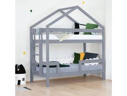 Camas de Beliche Kili Cinza 90 X 200 Cm H: 207 Cm BENLEMI