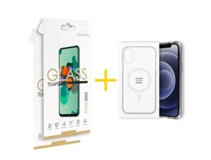 Conjunto De Películas De Ecrã Magsafe Para Iphone 16 Skyhe Vidro Temperado Transparente (2un)