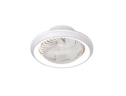 Ventilador De Teto Giratório Bhoor Dc Com Luz Cct Ajustável E Controle Branco Ø50 Gsc