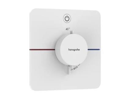 Termóstato Hansgrohe Showerselect Comfort Q, Oculto, 1 Consumidor, Roseta Soft Edge, Com Botão, 15581, Cor Branco Mate