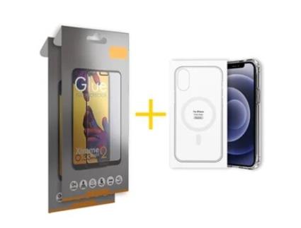 Conjunto De Películas De Ecrã Full Magsafe Para Iphone 16 Pro Max Skyhe Vidro Temperado Transparente (2un)
