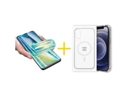 Conjunto De Película De Ecrã Magsafe Para Iphone 16 Skyhe Hidrogel Transparente (1un)