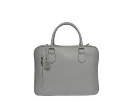 Mala Computador De Mulher Luisa Vannini Lv Grigio Pele Cinzento